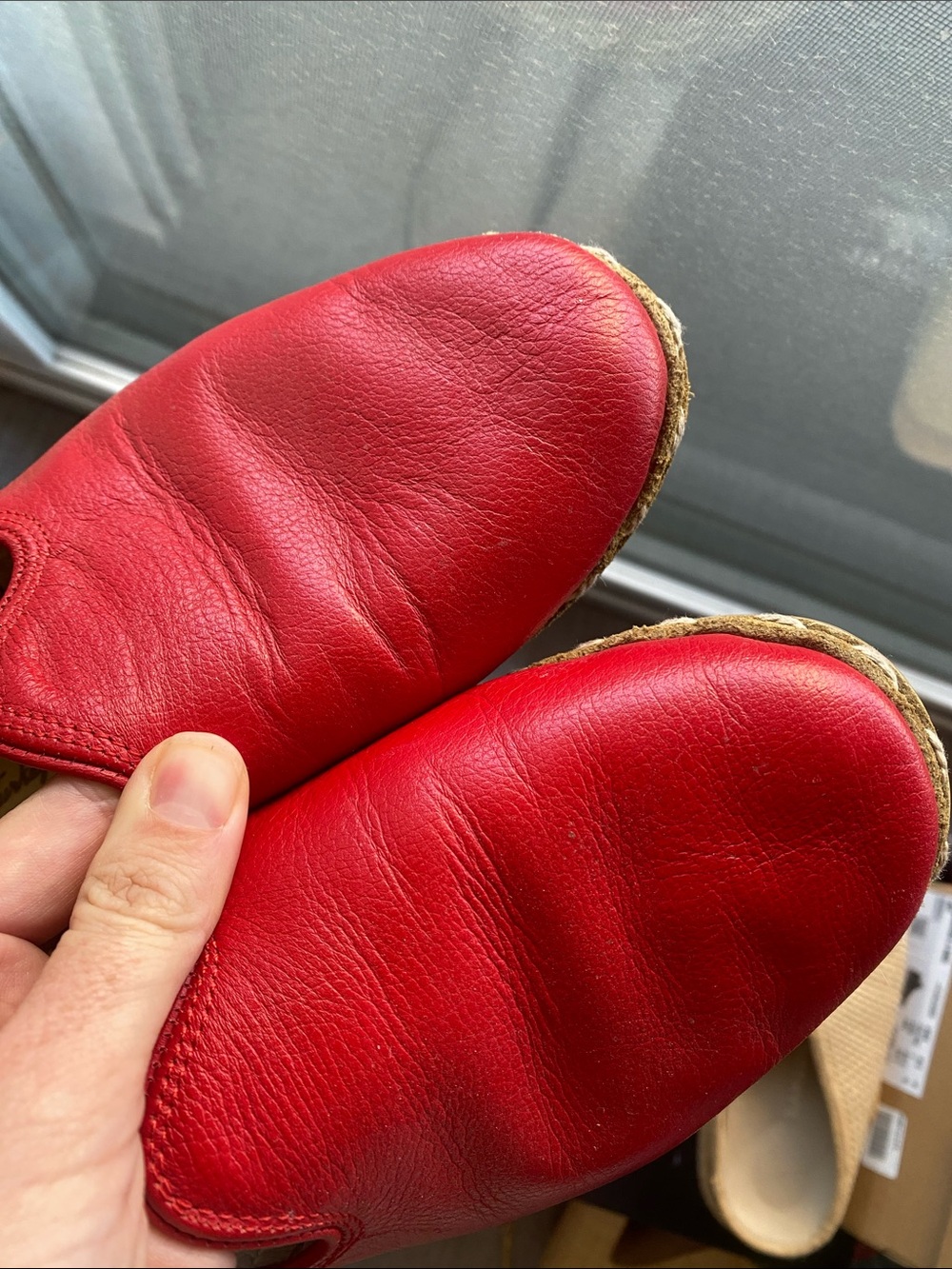 Sabah Felli Red Leather Slip-On Loafers W 41 9.5 - Picture 6 of 6